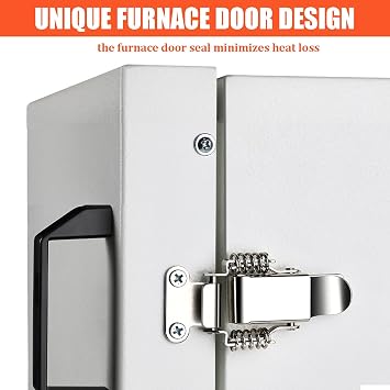 Electric Ceramic Kiln for Home, 2000W Small Kiln Furnace with Digital Display & Temperature 0-1150℃, Suitable for DIY Clay, Glass Fusing, Wax Casting and Metal Melting