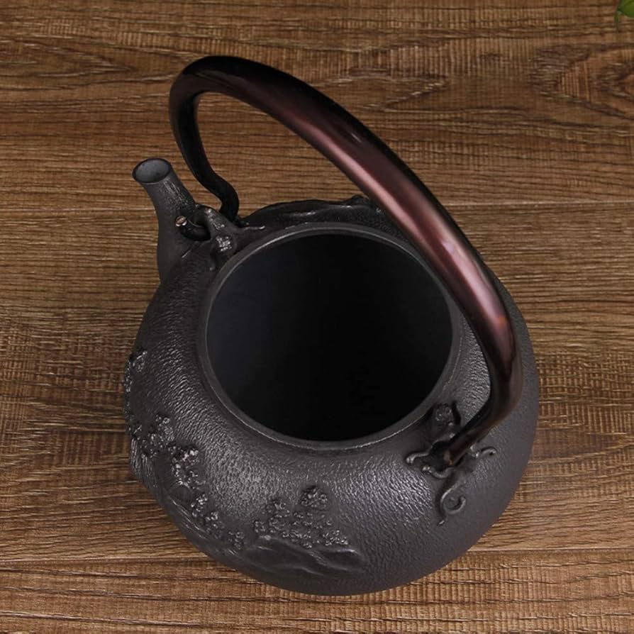 Amazon｜鉄瓶 南部鉄瓶 南部鉄器 鉄瓶 急須 57oz/1.7L 急須 鋳鉄 急須