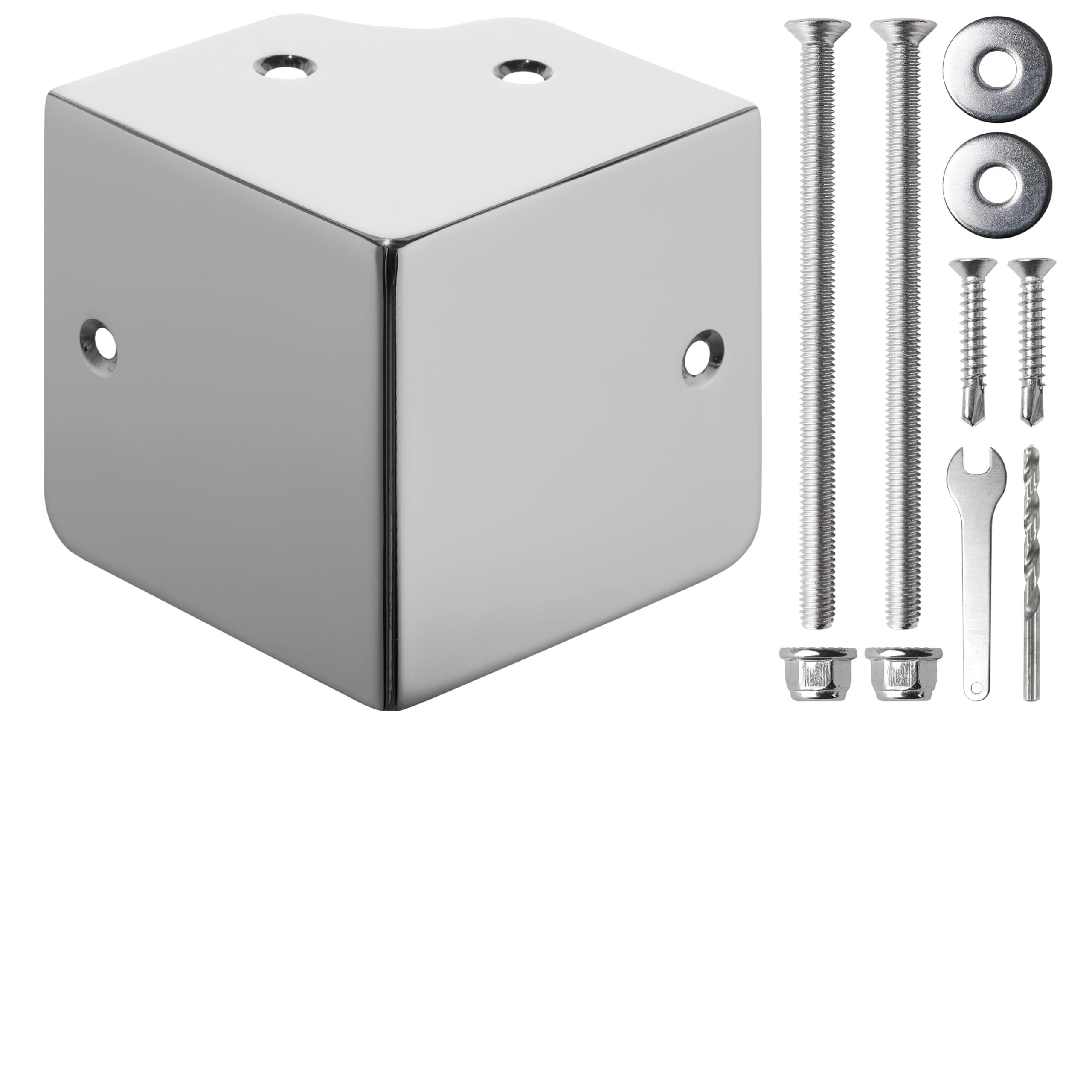 AJOVW -316 Stainless Pontoon Corner Cap,Pontoon Boat Corner Caps,3.5" Pontoon Boat Corner Guard,for Pontoon Decks, Water Platforms, and Hull Deck