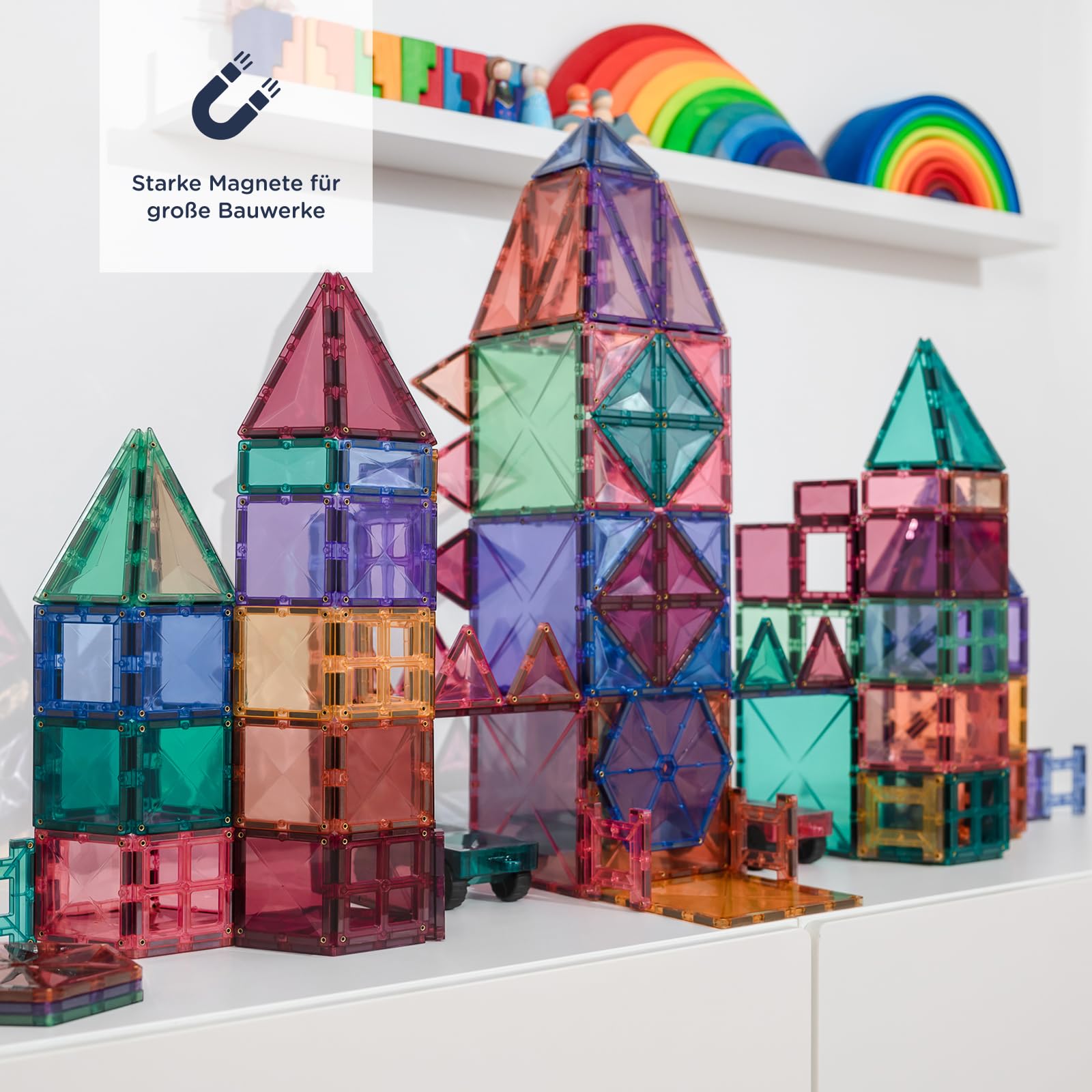 CONNETIX Magnetbausteine Pastell Megapackung, 202 Stück
