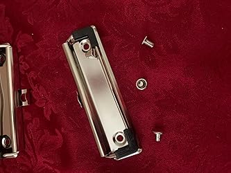 Juvale 4-Inch Silver Clipboard Clips - Pack Of 20 Metal Clips With Rubber Grip & Screw Installation