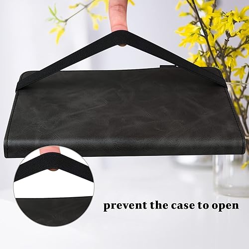 Miniatura 6 de Funda para Xiaomi Pad 6 2023, diseño de rayas de color sólido en relieve Funda de cuero PU con soporte para bolígrafo Banda elástica para Xiaomi Pad