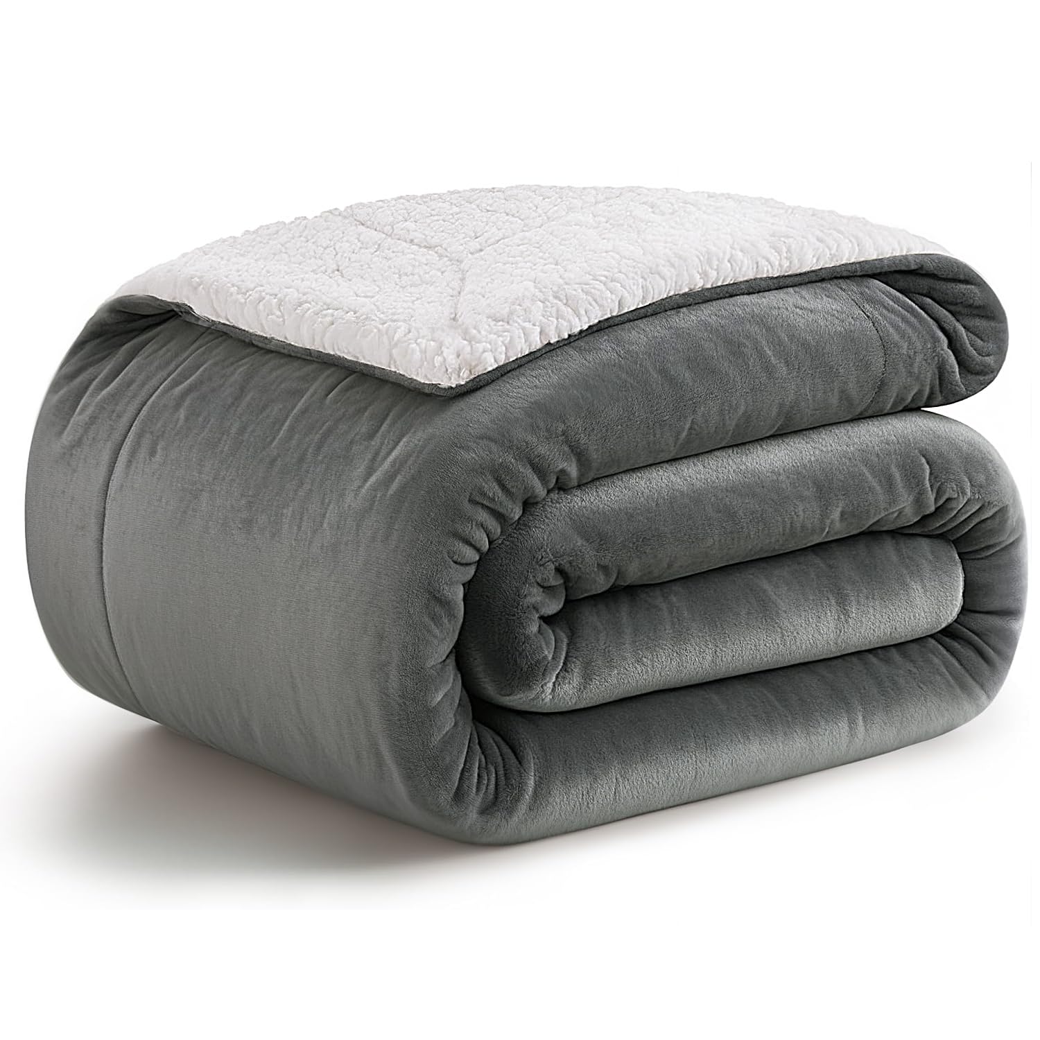 KANKAEU Blankets for Bed 160 x 200 cm, Thick and Soft Sofa Blanket, Sherpa Blanket for Winter, Fleece Bed Blanket Easy to Clean