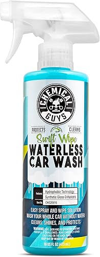 Chemical Guys Swift Wipe - Aerosol rociable para lavado de autos sin agua, pulveriza y limpia para limpiar y dar brillo de forma segura a