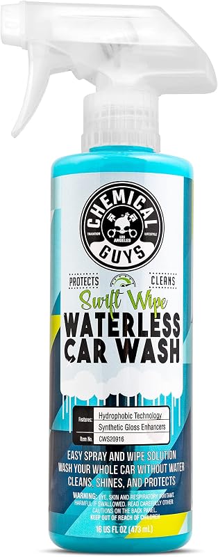 Swift Wipe Waterless Car Wash Spray, High Lubrication, 16 oz | Spray and wipe to clean and shine paint, glass and wheels with no water, a slick gloss for quick washes anywhere
