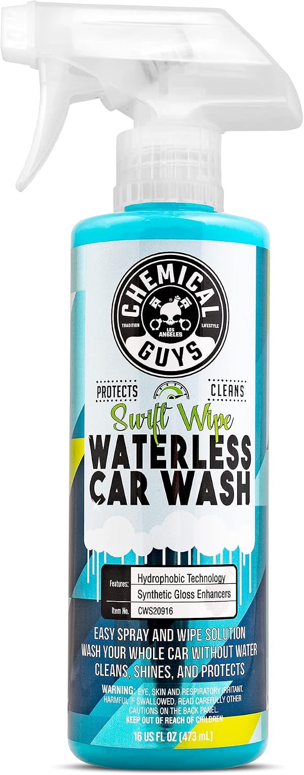 Chemical Guys Swift Wipe Sprayable Waterless Car Wash Spray - Spray and Wipe to Safely Clean and Shine Cars, Trucks, Motorcycles, RV & More, High Lubrication Formula, 16 oz, 16 Fl Oz (Pack of 1), 16 oz (Pack of 1)