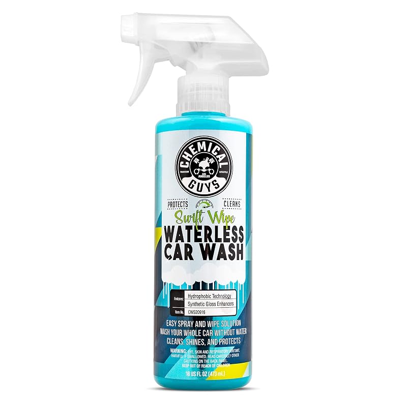 Chemical Guys Swift Wipe Spray para Lavagem Automotiva sem Água CWS20916SW, Alta Lubrificação, Frasco de 473 mL