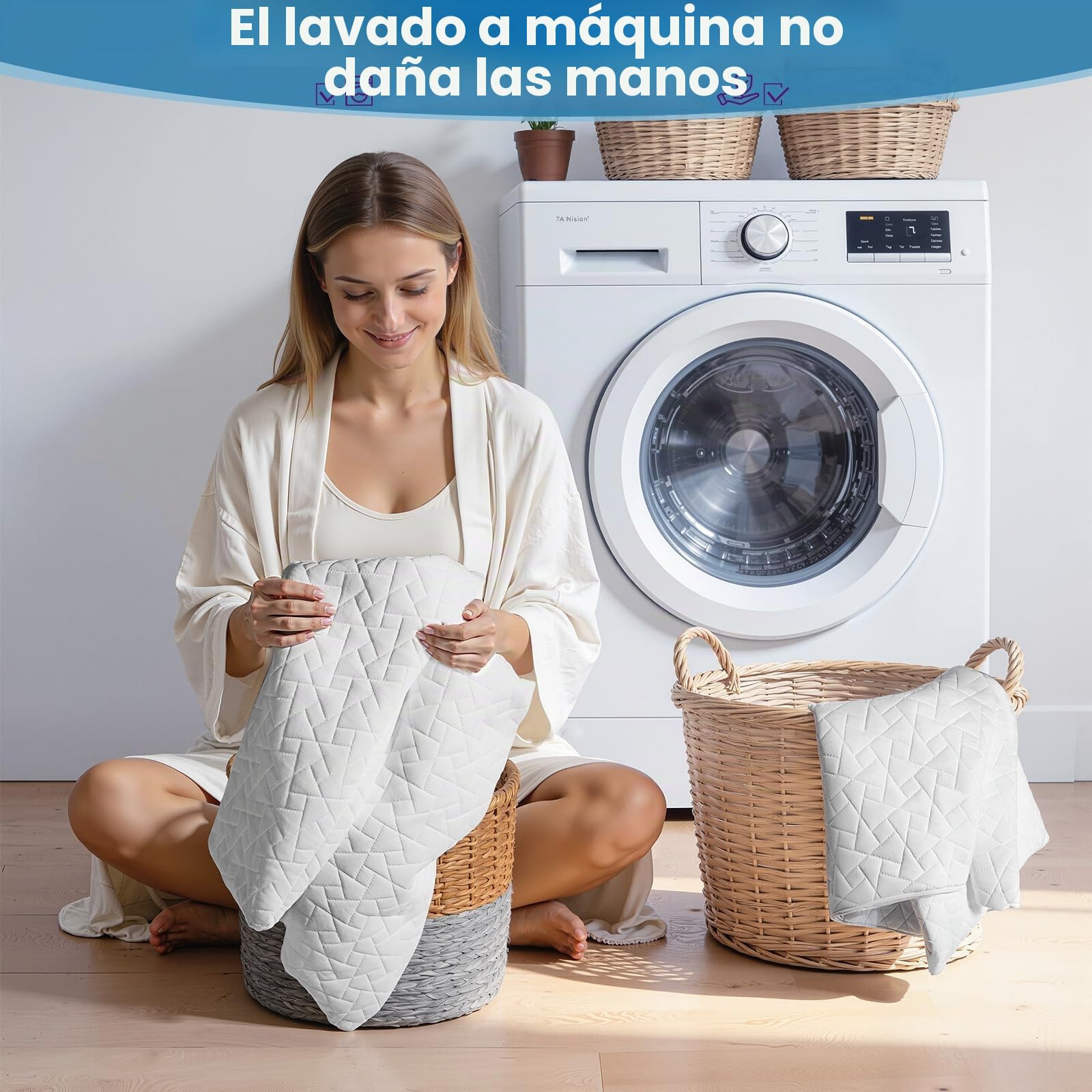 A-Pce Altura Regulable Refrescante Almohadas 75x50 Pack 2 | Almohada Viscoelastica Que Ofrece un Apoyo Cualquier Postura al Dormir – Funda Transpirable, Extraíble y Lavable a Máquina