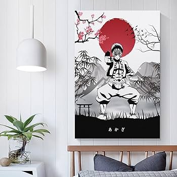 Amazon.co.jp: GENERIC Akaza 鬼滅の刃 アニメポスター 1枚 装飾