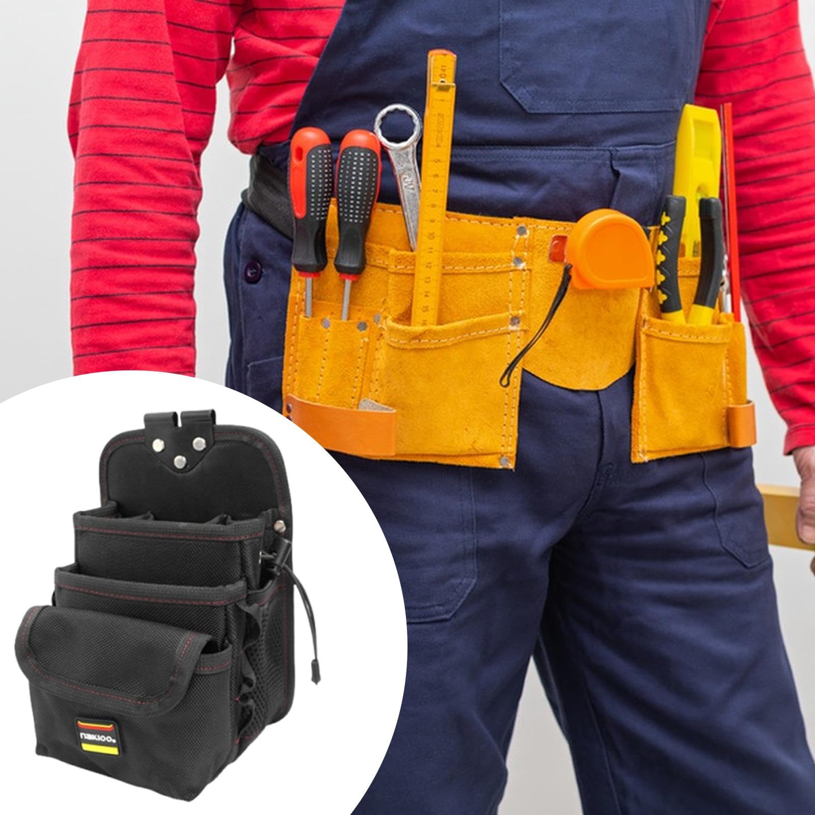 portautensili per elettricisti, in tessuto Oxford, con sgancio rapido, per artigiani e lavoratori, Style a Tool Pouch