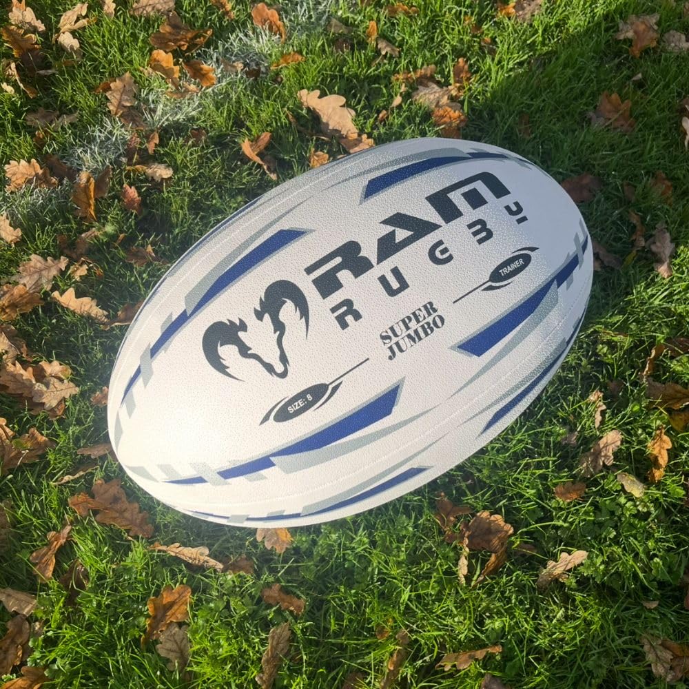 Ram Rugby Super Jumbo Ballon de rugby – Taille géante : 66 cm – Idéal pour remises de prix, expositions et publicités