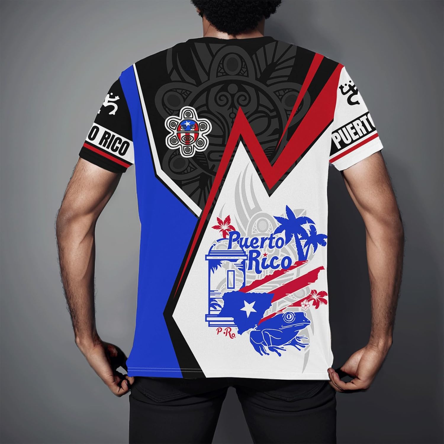 DFZ Puerto Rico Shirt 3D Fashion Classic Crewneck Short Sleeve Top Puerto Rico Jersey Unisex - Image 3