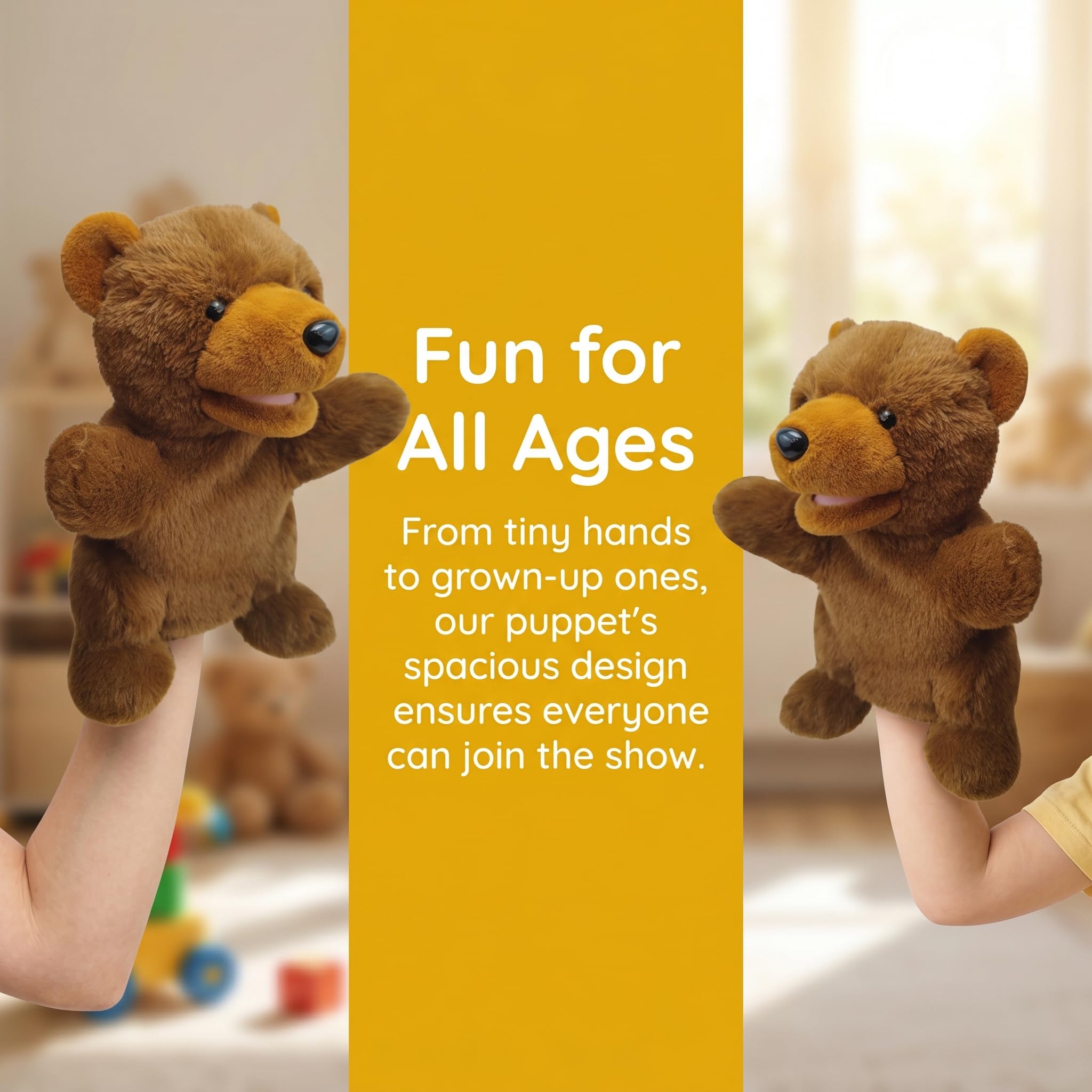 2024 Marionette a Mano con Animali per Bambini,Il Bambino Include Lupo Leone ecc.Bocche Aperte Mobili,Perfette per Raccontare storie,Insegnare,Scuola Materna,Regali di Compleanno - 4