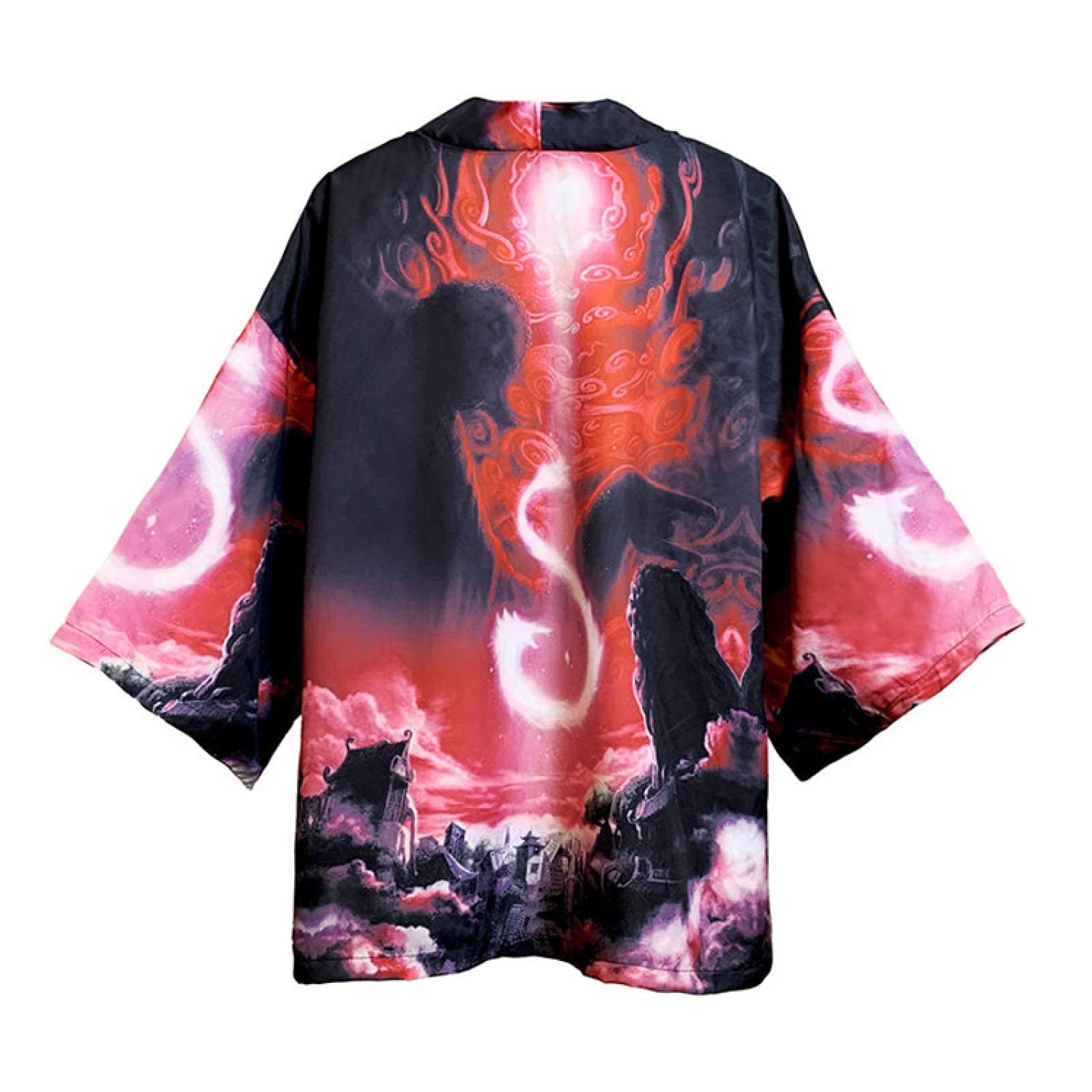 xbslj Kimono Cardigan Men，Men's Loose Fit Japanese Kimono Vintage Printing Cardigan Shirts Jacket Beachwear Casual wear,A-XXLarge-picture-13