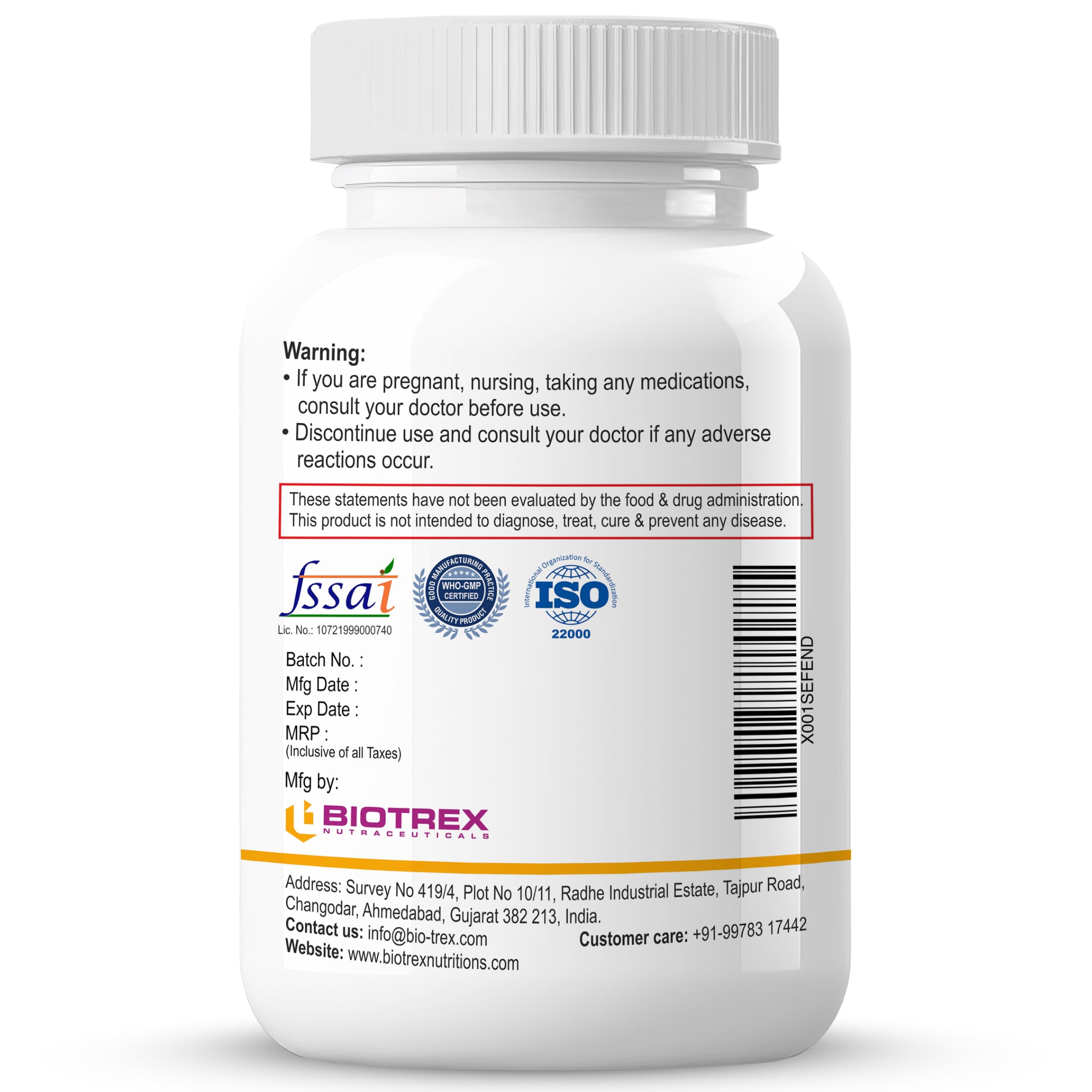 Biotrex Nutraceuticals Magnesium Glycinate | Highest Bioavailability | Cramps, Sleep & Mood balance | Chelated Form With Superior Absorption | Muscle Recovery & Nerve Function | 60 Veg Capsules — Amazon image 3