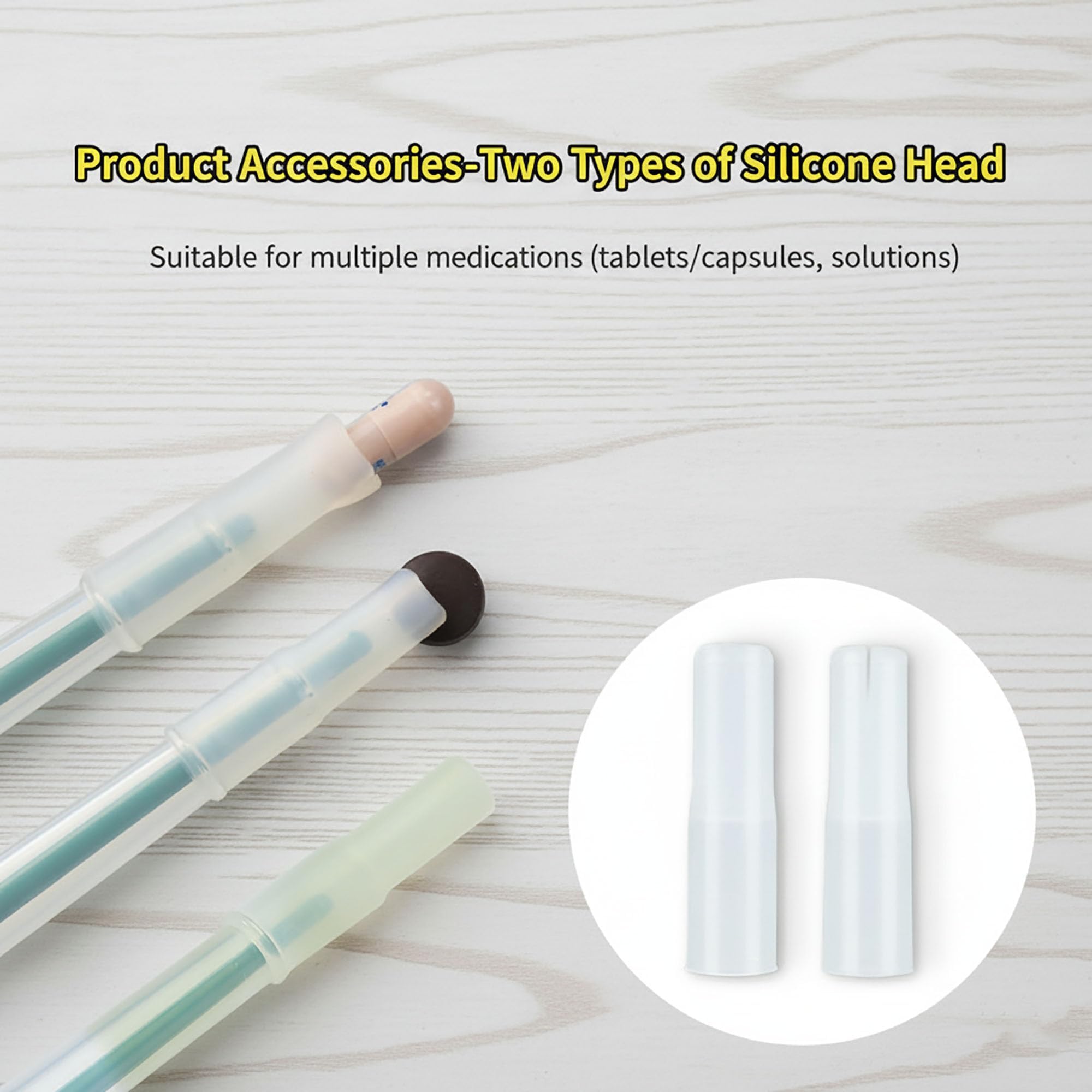 Dispensador de píldoras y popper para gatos, pistola de 4 piezas con punta suave, herramienta alimentadora de medicamentos para perros y animales pequeños, empujador de jeringa para tabletas