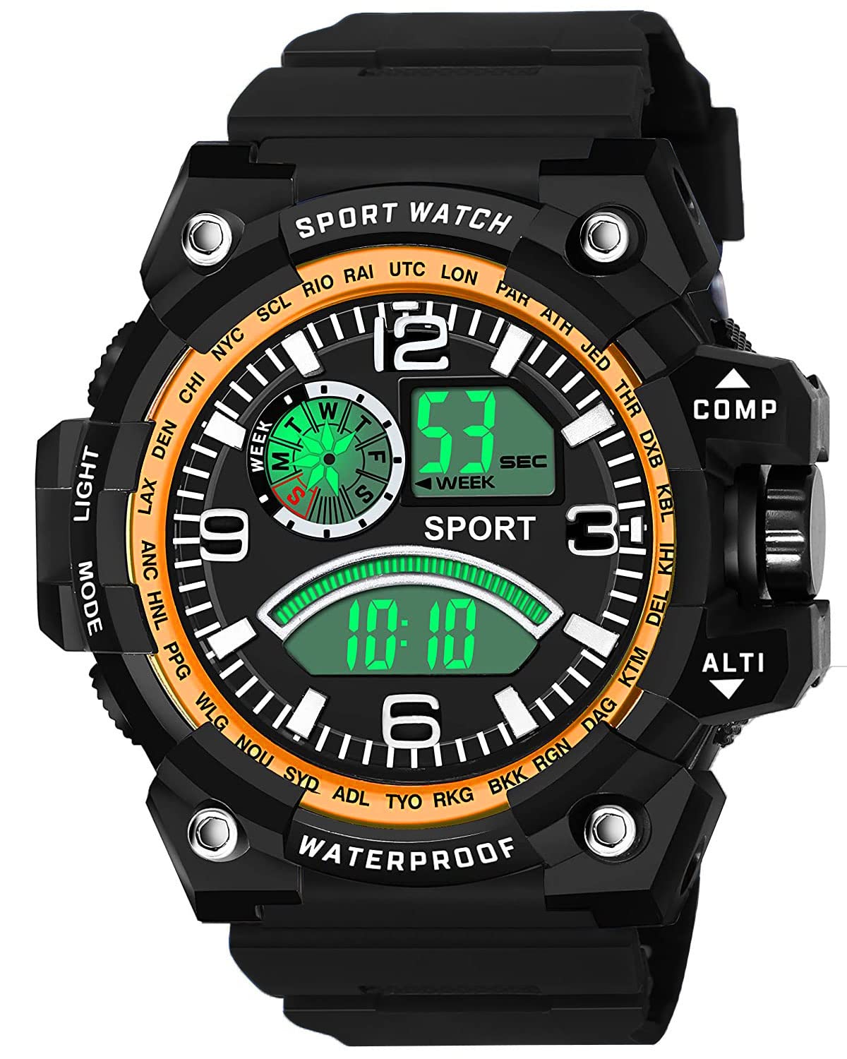See full amazon price history chart for XTIME Digital Multi-Function Sports Watch Gold Ring & Black Straps for Mens and Boys XTIME Digital Multi-Function Sports Watch Gold Ring & Black Straps for Mens and Boys (B0BNQMTH7J) Amazon Price History, Amazon Price Tracker