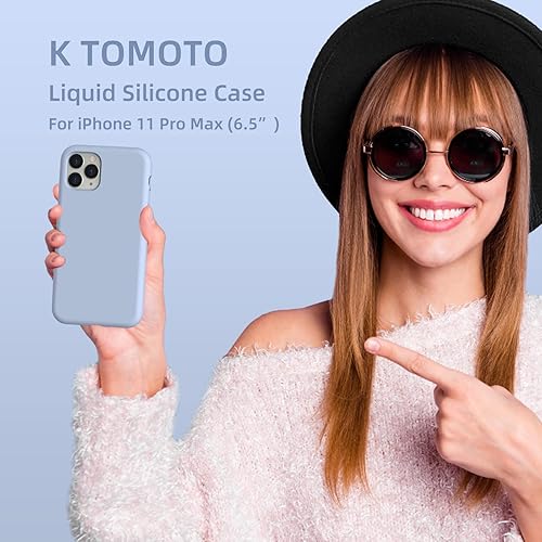 Miniatura 7 de K TOMOTO Funda compatible con iPhone 11 Pro Max, protección contra caídas de silicona líquida de goma de gel de cuerpo completo con microfibra suave
