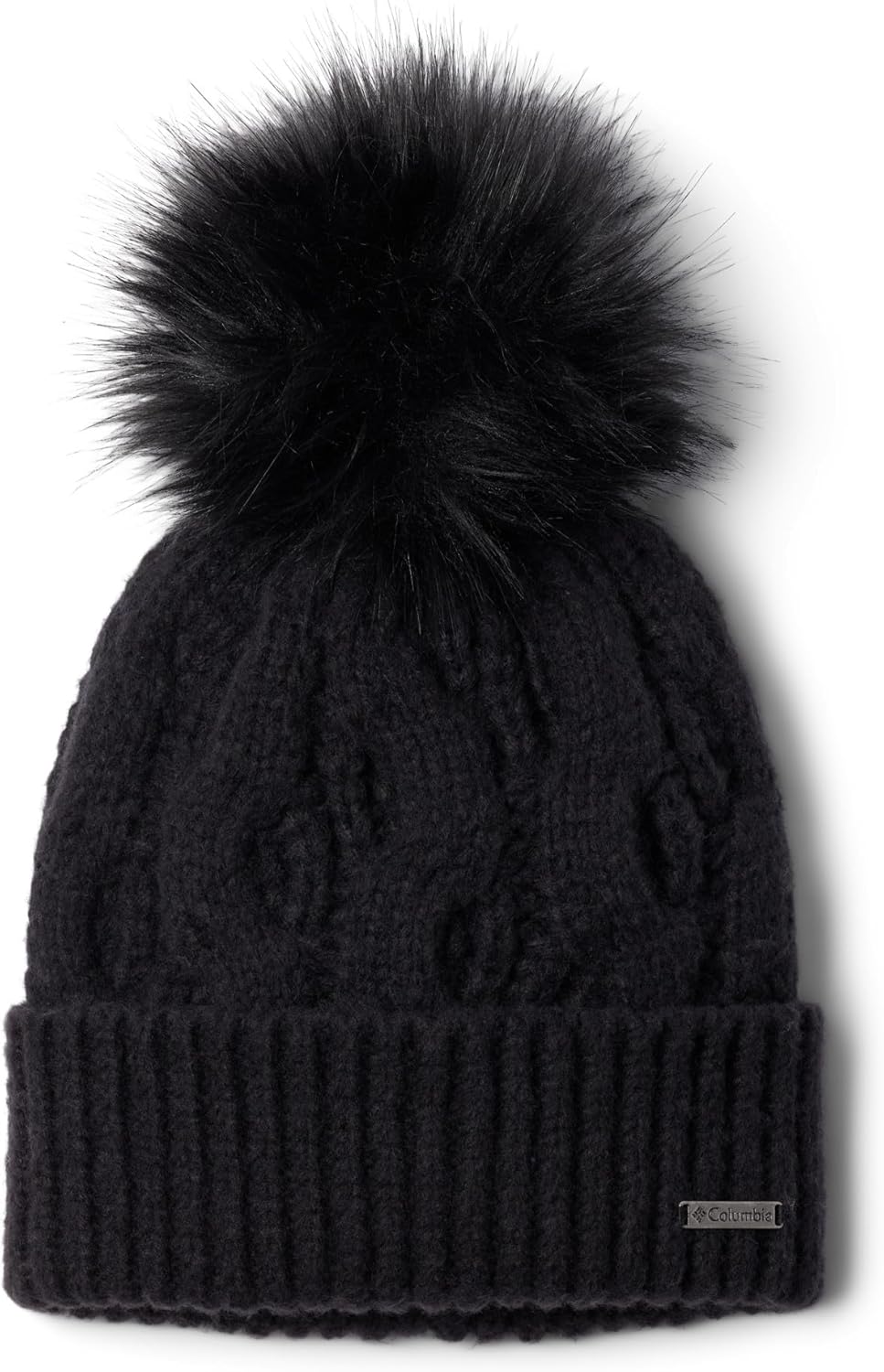 Columbia Womens Boundless Days Cable Knit Pom Beanie