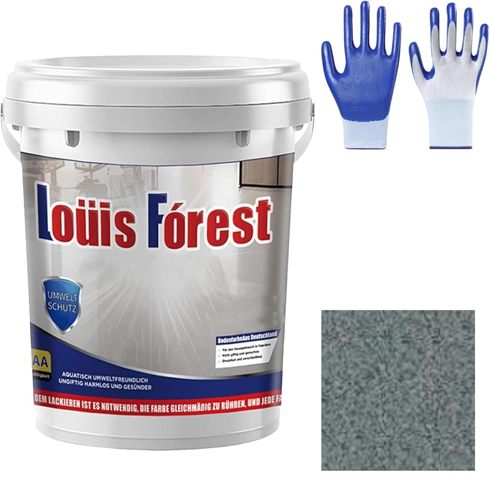 2026 NEW Epoxy Floor Paint,Epoxy Colored Sand Floor Paint 352Oz, High-gloss Marble Effect Coating, Garage Floors Painting, Covers Approximately 60 to 68 Sq Ft (Grey-3,17oz/0.5kg)