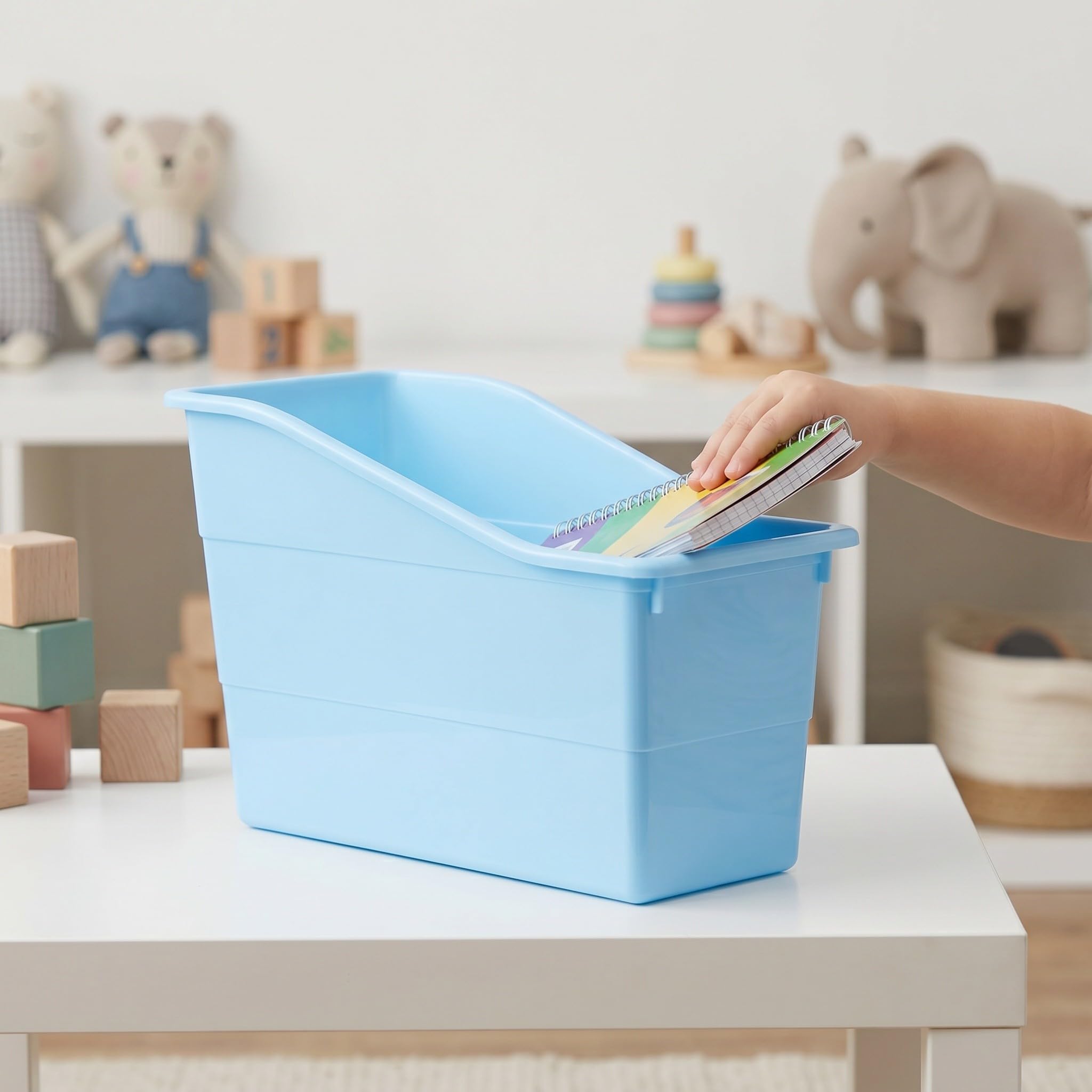 6 Piezas Caja de Almacenamiento Apilable de Plástico