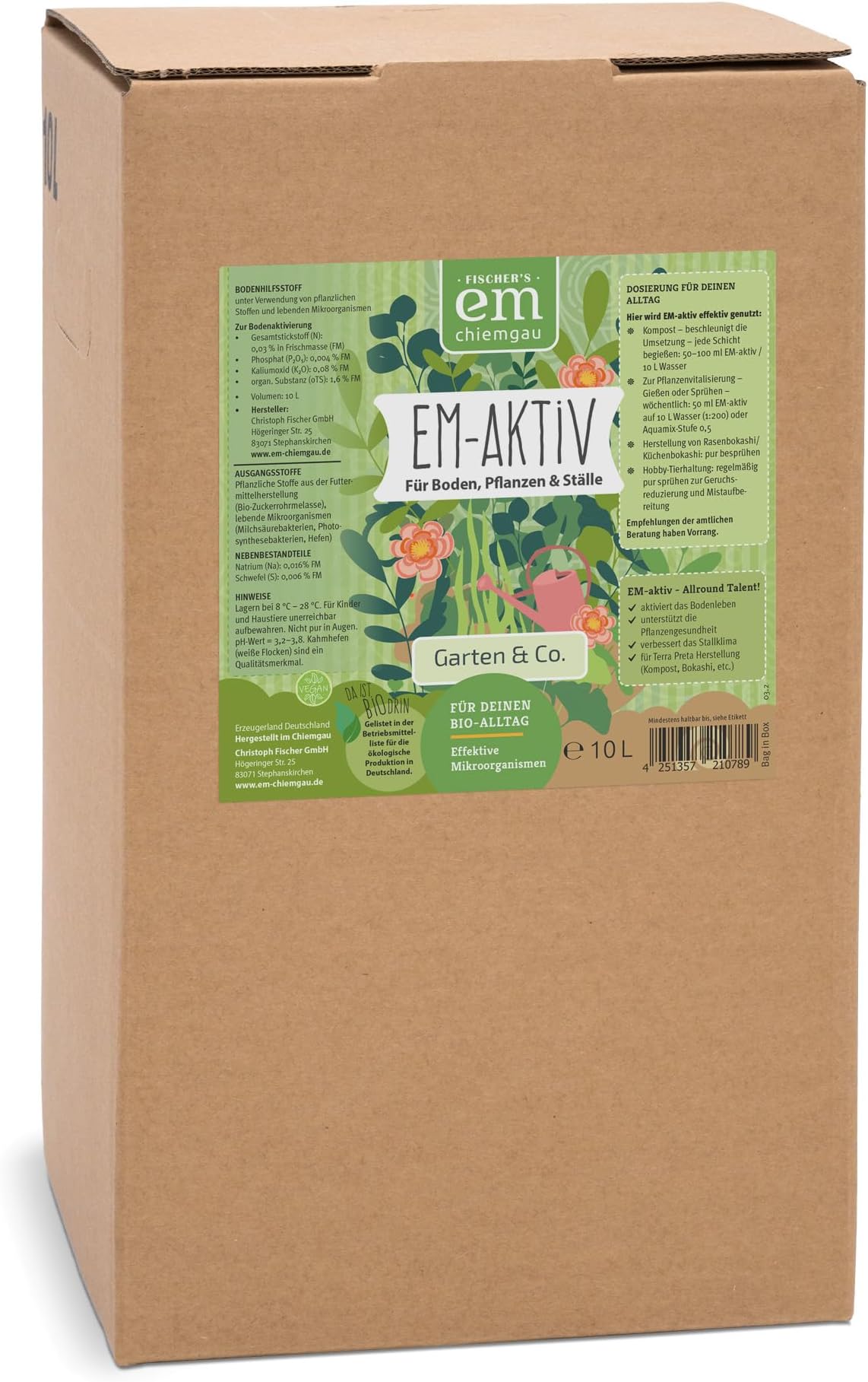 EMaktiv Ökologischer Bodenhilfsstoff Bodenaktivator Effektive