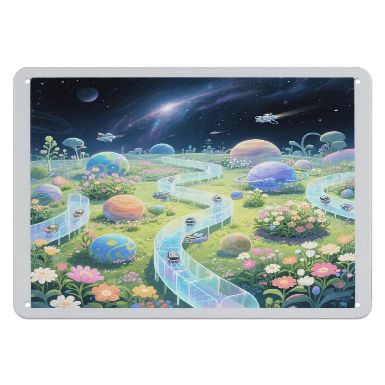 Fekiloot Style Interstellar Garden Wall Decor Iron Painting Metal Sign