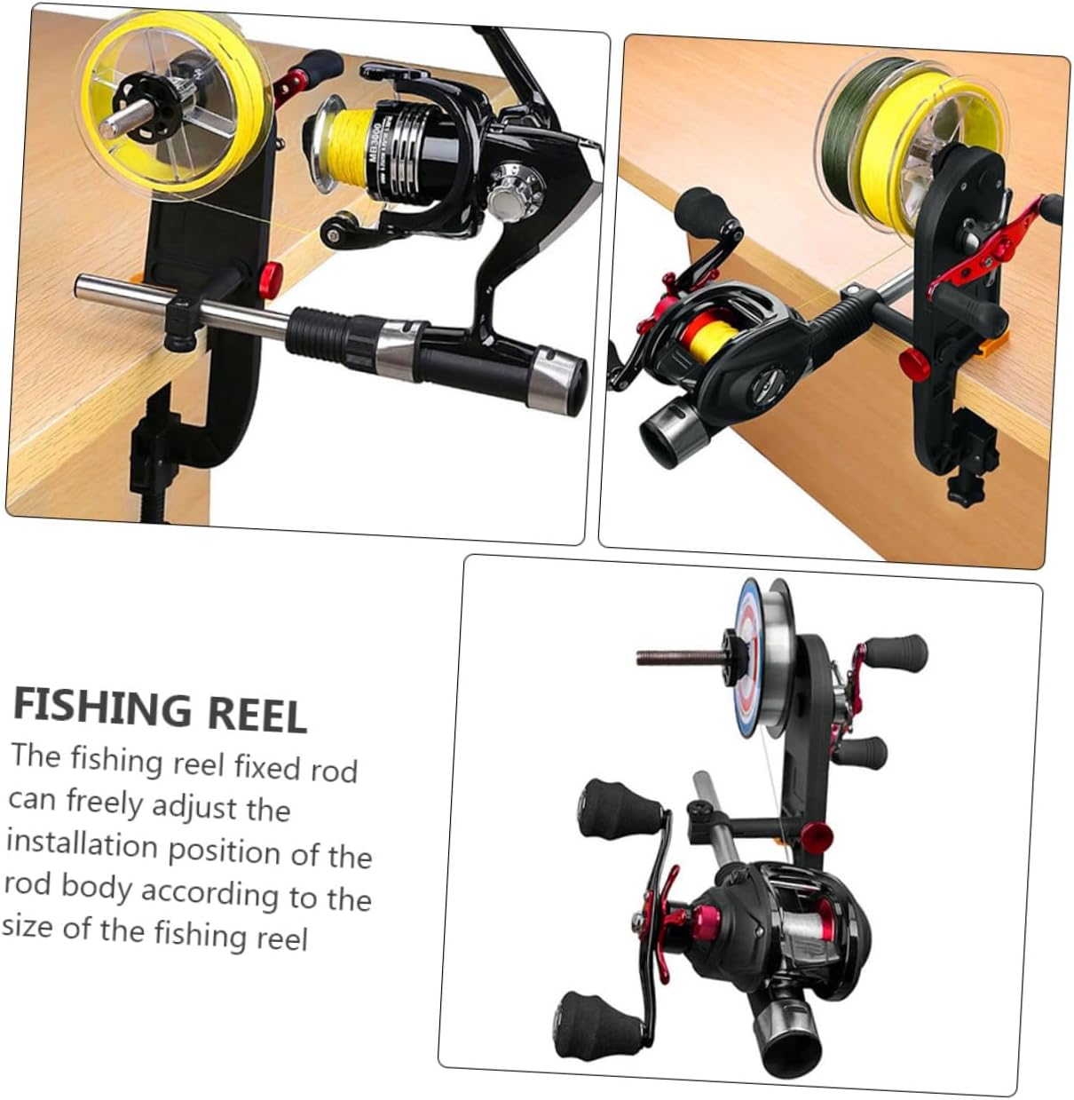 Happyyami Portable Fishing Line Winder Spooling Station for Reels Saltwater Fishing Supplies