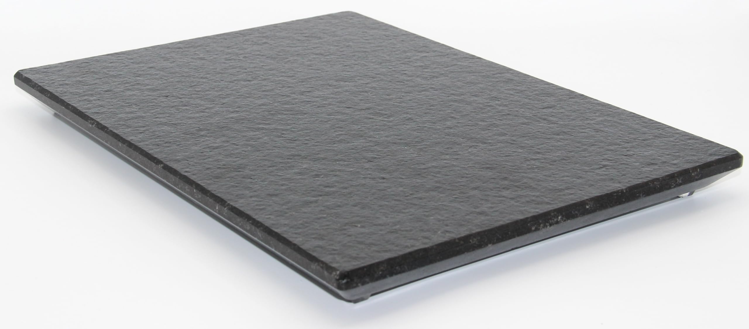Deska do krojenia z kamienia, półmisek do serwowania, deska kuchenna, płyta z kamienia, podstawka, 2 rozmiary (strukturalna Nero Assoluto, 35 l x 25 B cm)