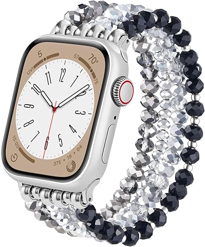 Vista 25 de VISOOM - Pulsera de cuentas compatible con Apple Watch Band de 1.654, 1.654, 1.575, 1.496 pulgadas Series 11 10 9 8 7 Se (3 2 1) Series 6/5/4