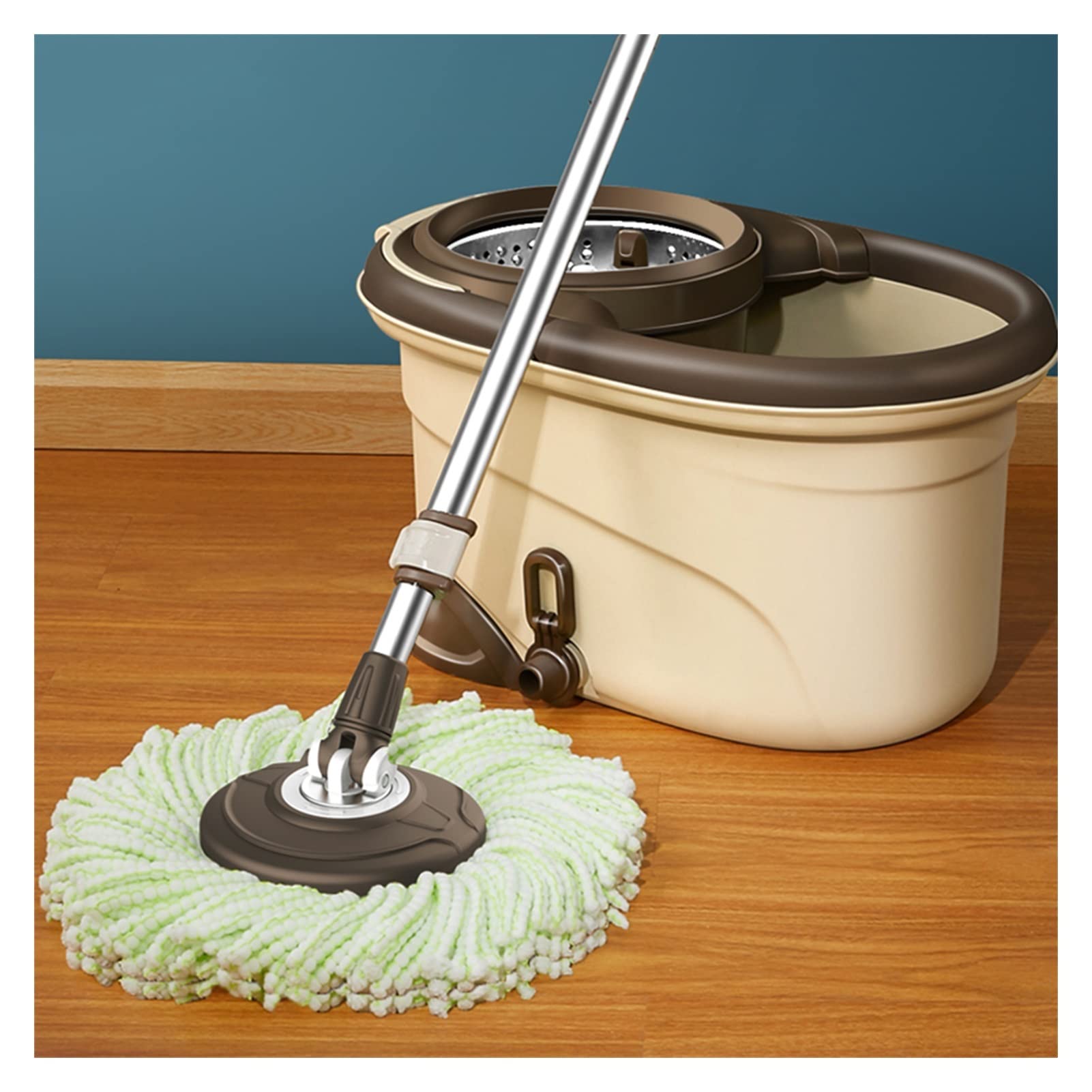 Mocio Lavapavimenti Rotante Pulizia del pavimento del secchio della spin mop - MOP e secchio con set di tronchi con secchi da spinning Benne for la pulizia Forniture for la pulizia con 2 ricariche di