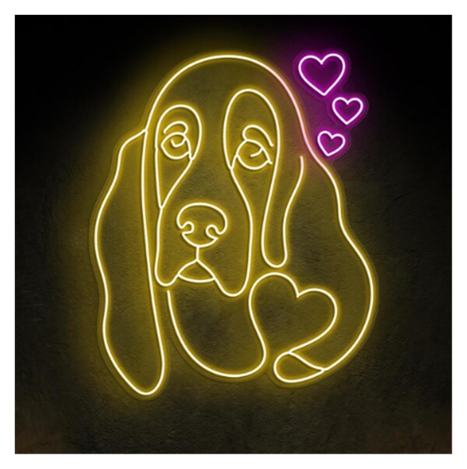 Insegna al Neon Insegna Al Neon Del Basset Hound