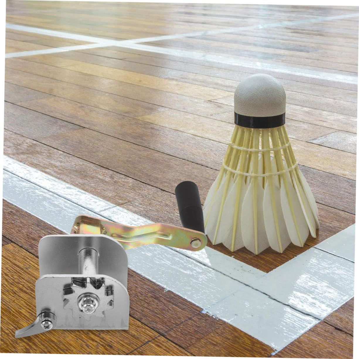 2 Stück Volleyballnetzwindenset aus Robustem Material mit Handkurbel Präzise Netzspannvorrichtung Wetterfest für Badminton und Volleyballpfosten Outdoor Sportzubehör