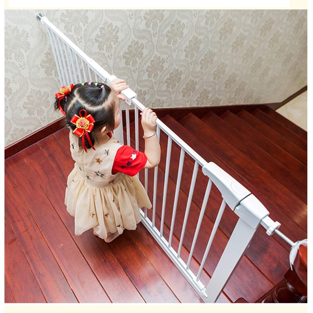 Barrière de sécurité pour escalier et porte Balu blanche pour chiens sans percer