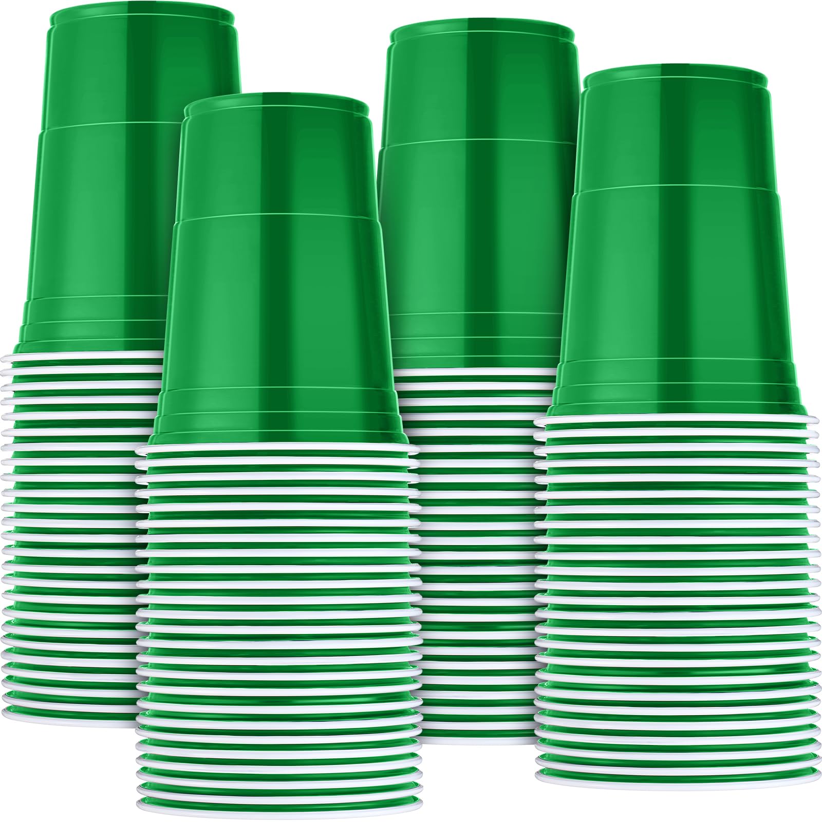 Mimorou Kunststoffbecher für Partys, 473 ml, Einwegbecher, Halloween-Partybecher, stapelbar, Kunststoff, Trinkbecher für Hochzeit, Geburtstag, Junggesellenabschied, Firmenveranstaltung, Maskenball,