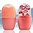 XHJRI Ice Face Roller Massager,Ice Cube Roller for Face, Eyes and Neck Naturally Conditioning and Skin Care,De-Puff Eye Bags,Reduce Migraine Pain,Reusable Massage Silicone Ice Mold (New Pink)