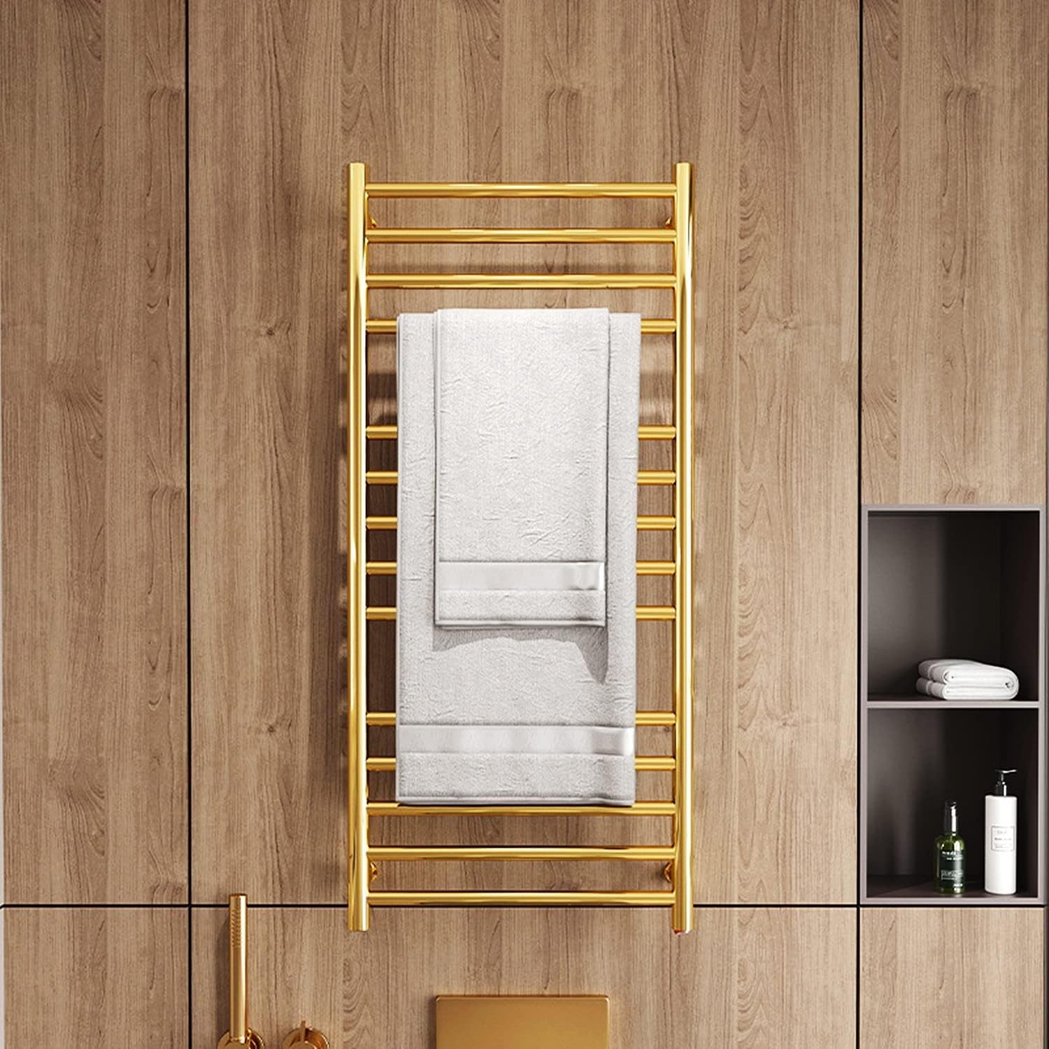 Toallero eléctrico de acero para baño que elimina la humedad en pared