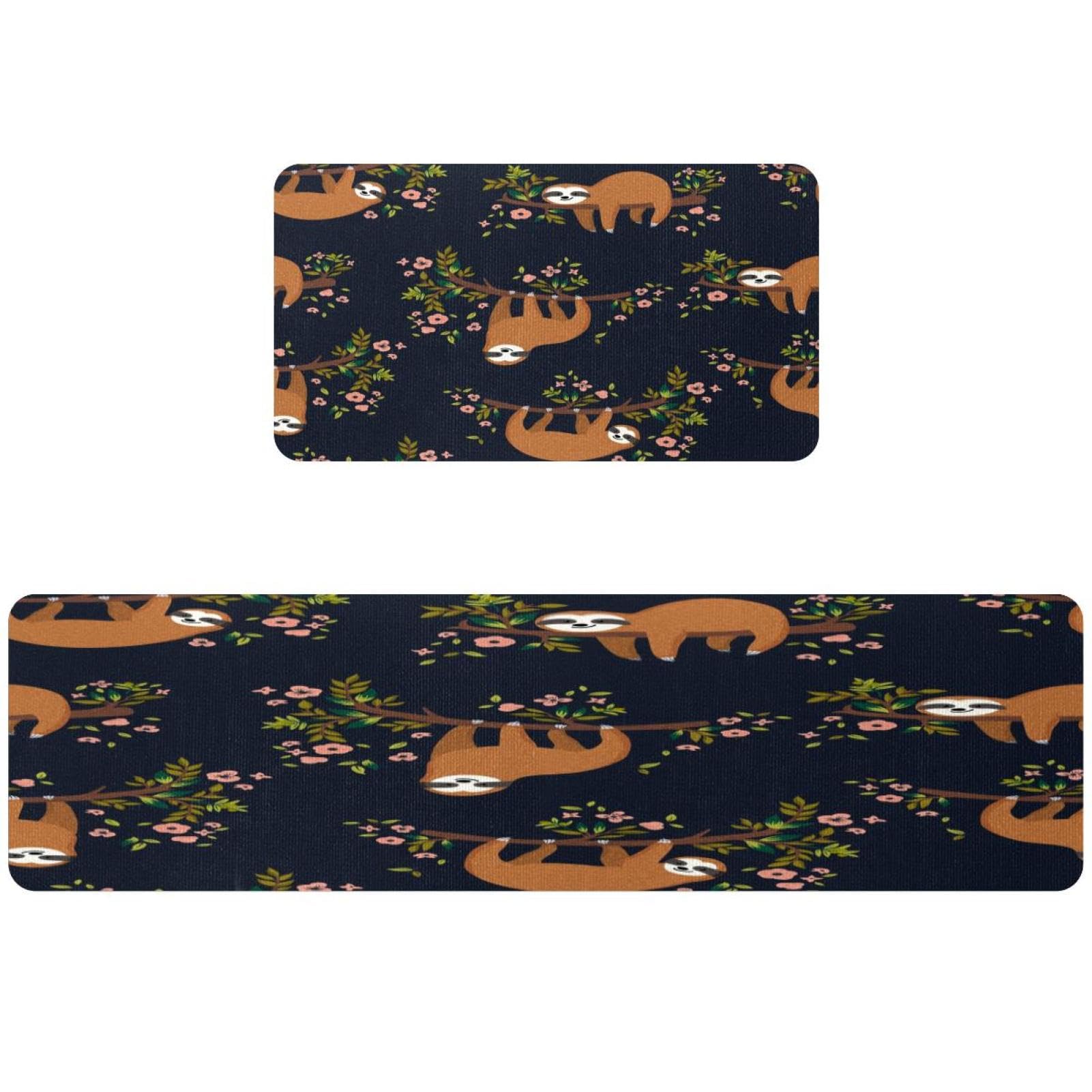 Tapete de cocina lavable alfombra de pasillo antideslizante y absorbente 2 piezas