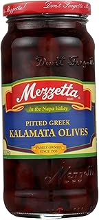 Mezzetta Pitted Greek Kalamata Olives - Rich Purple Olives from Greece f...