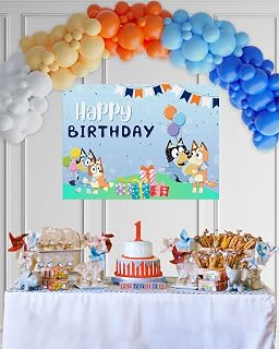Special You Bluey Birthday Theme Decoration, Baby Boy Theme Decoration, Bluey Cartoon Decorations Items, Birthday Decor Items- 53 Pcs
