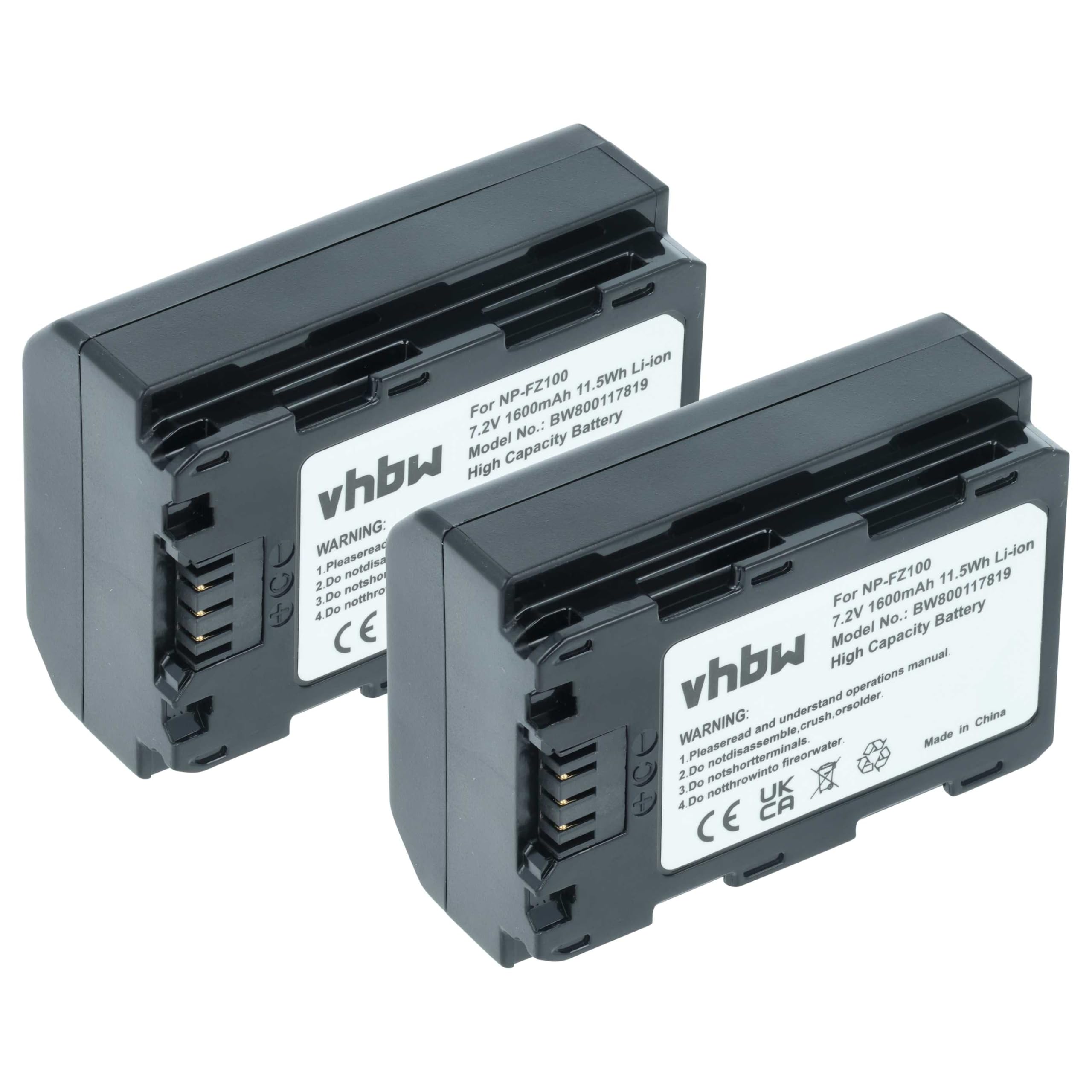 vhbw 2 x bateria kompatybilna z Sony ZV-E10 II, ZV-E10M2, ILME-FX2A