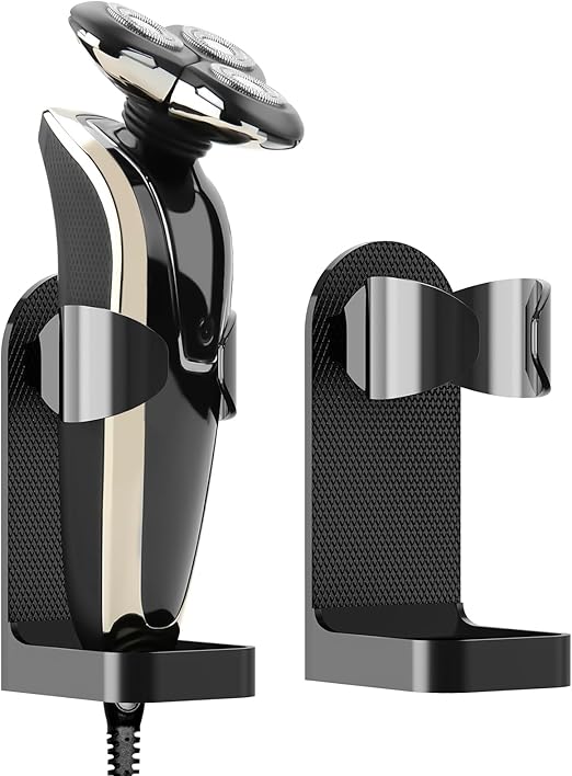 Linkidea Adjustable Electric Shaver Holder Wall Mounted, 2 Pack Self ...