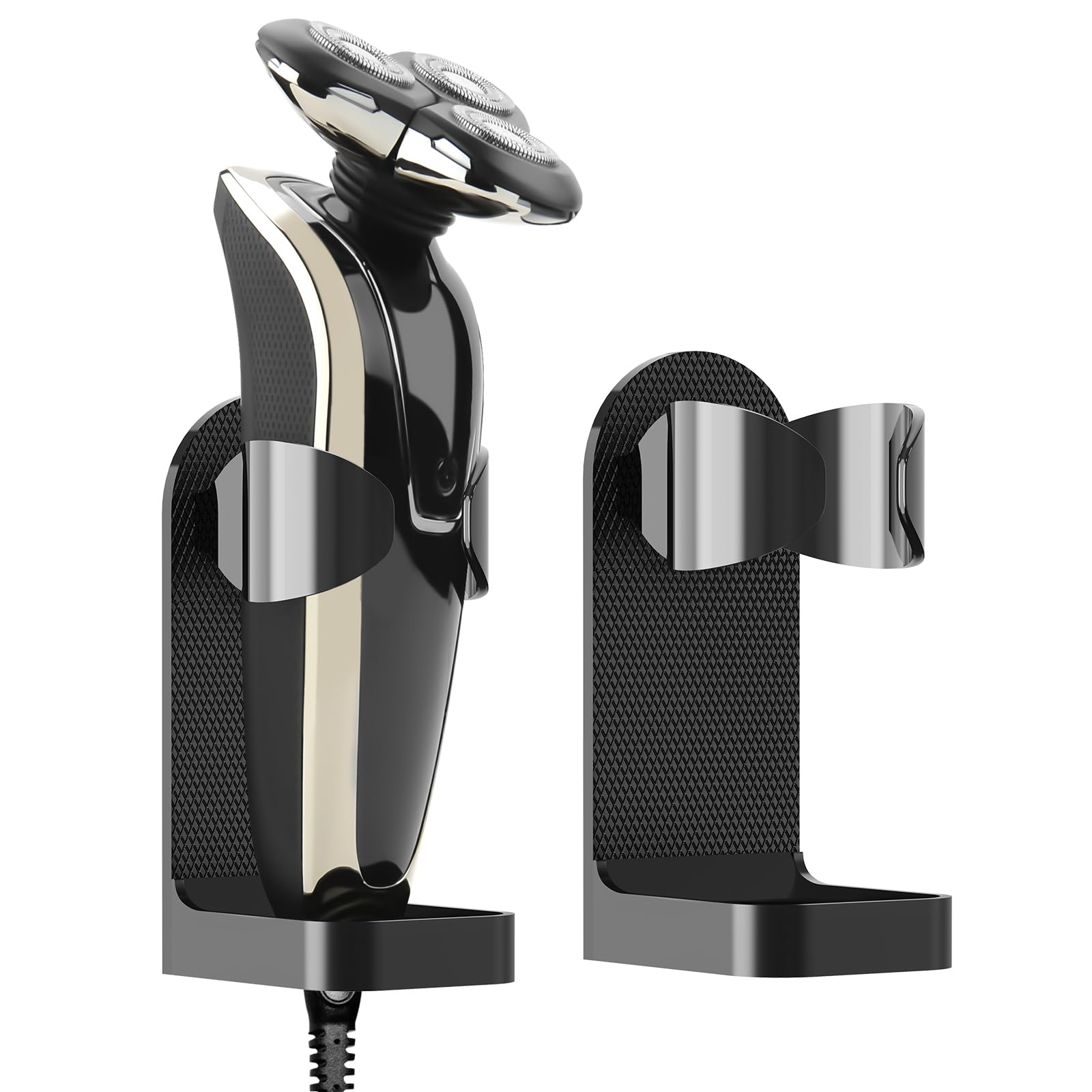 Linkidea Adjustable Electric Shaver Holder, 2 Pack Self Adhesive Razor Stand,