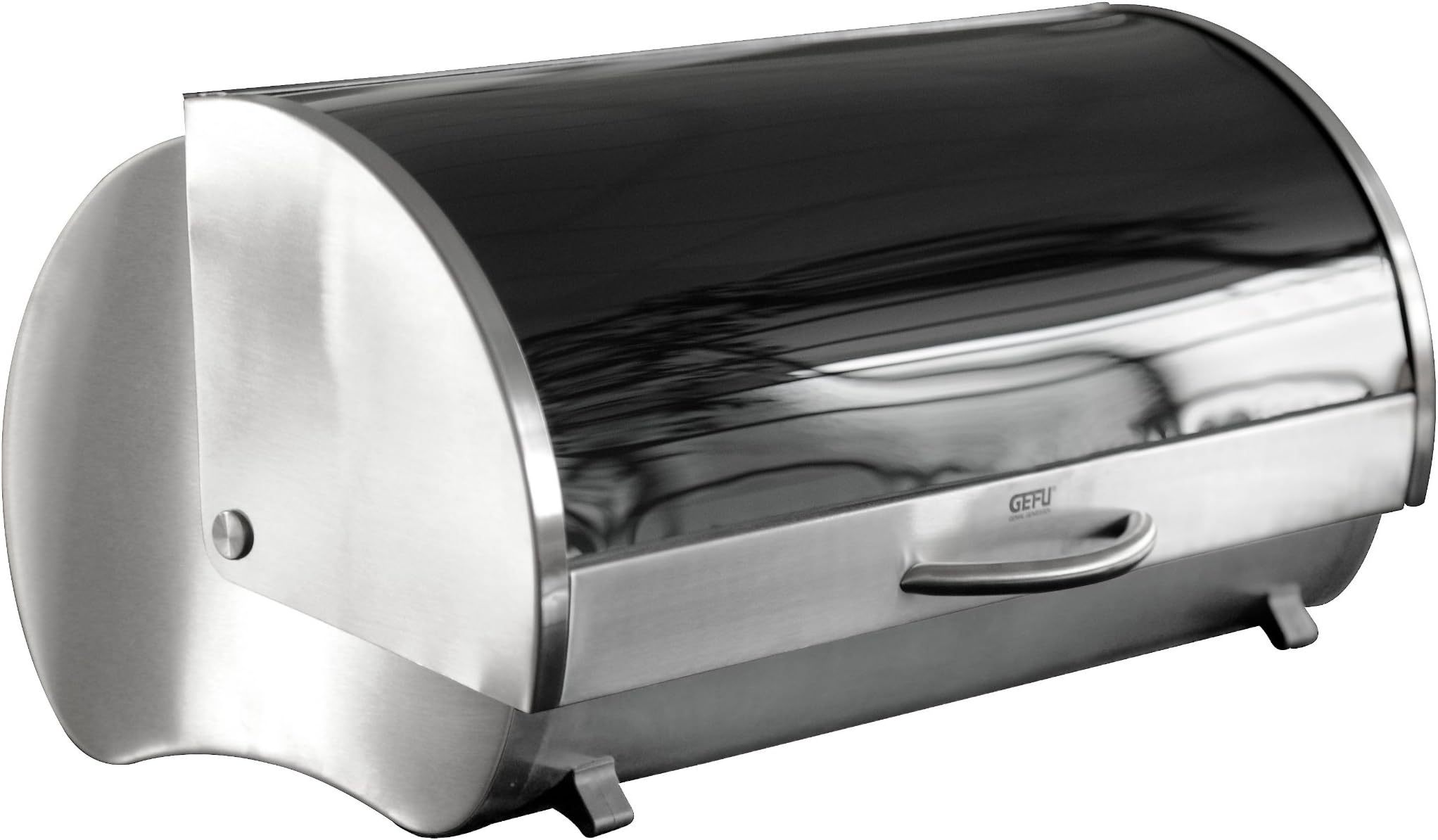 Gefu Bread Bin, Stainless Steel, Red, 41.5 x 25.8 x 20.2 cm