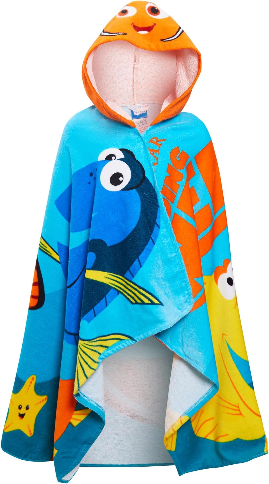 Disney Finding Nemo Hooded Towel 100% Cotton Kids Dress Up Poncho Beach Bath Towel Swimming Wrap