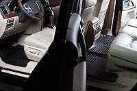 Vista 5 de Se adapta a Honda Pilot 2009-2015 con 2ª fila de tapetes de piso de 3 filas 3D ajuste personalizado para todo tipo de clima, negro, todos los modelos