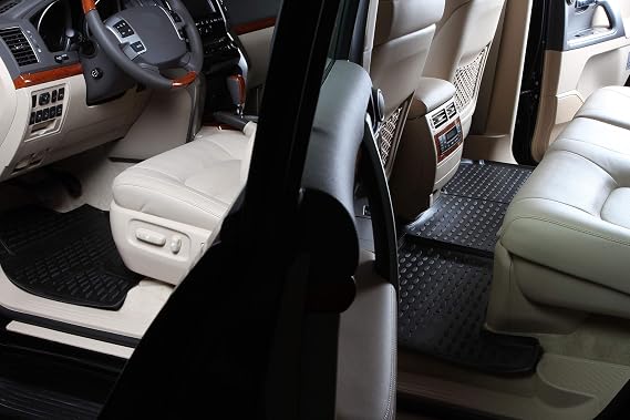 Fits 2013-2018 Toyota RAV4 Floor Mats Front & 2nd Row Seat Liner Set 3D Custom Fit All-Weather Full Set Liners, Black (All Models)
