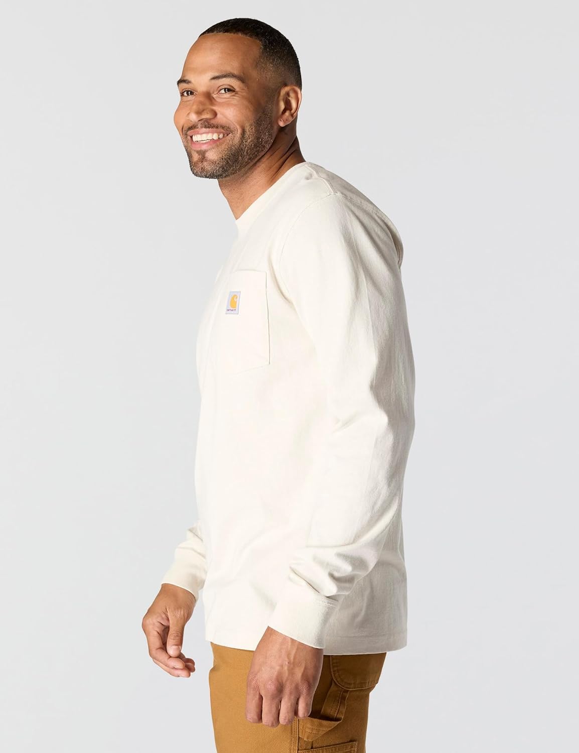 Carhartt Men’s Relaxed Fit Heavyweight Long-Sleeve Mountain Graphic T-Shirt - Image 3