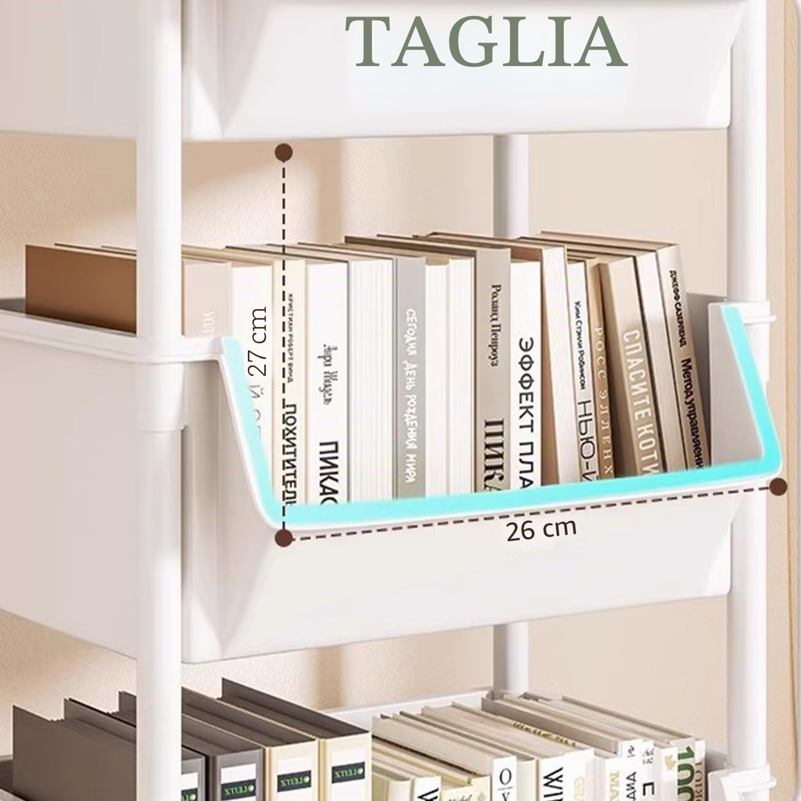 Carrello portaoggetti in plastica con cassetto a 3 ripiani, multifunzione, per cucina, bagno, organizer mobile con ruote