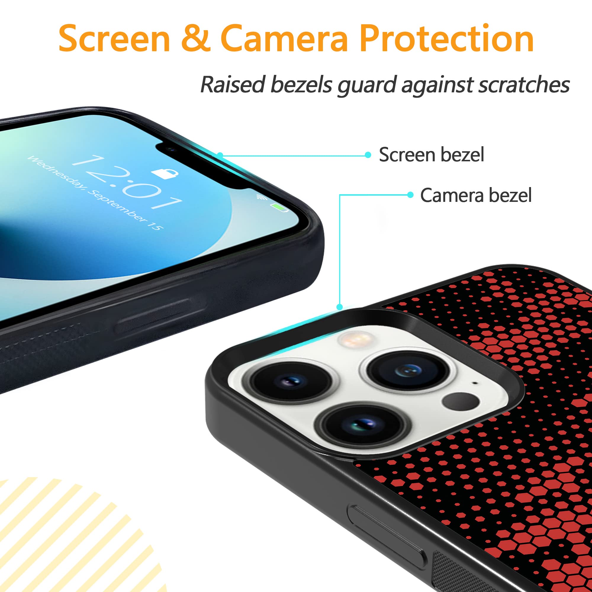 Amazon.co.jp: Aiyaya ブラック レッド 迷彩 携帯電話ケース